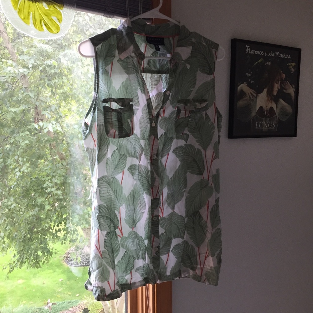 Foxcroft botanical blouse